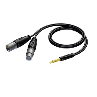Procab REF709/3 XLR Han and Hun-Jack Han stereo- 3m